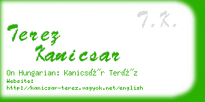 terez kanicsar business card